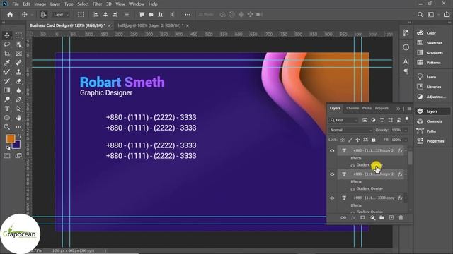How To Make a Modern Business Cards Design | Adobe Photoshop Tutorial смотреть онлайн