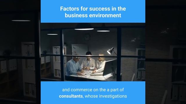 Factors For Success In The Business Environment