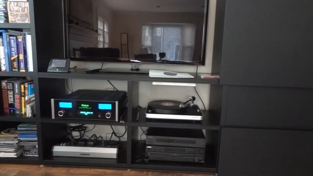 My System 9 Years Ago...Clearaudio Concept, MM Cart, Basic McIntosh Receiver Wharfedale Books. Spkr