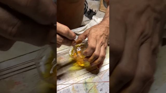Mixing Yellow Wood Dye #mix #yellow #wood #dye #diycrafts