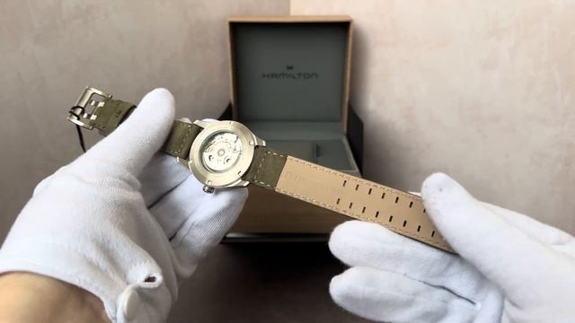 Hamilton Khaki Field Titanium Auto (38mm, Black, Leather) H70205830 смотреть онлайн