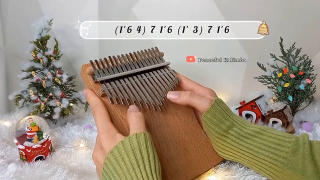 Carol of the bells kalimba tutorial with tabs🔔🎶 смотреть онлайн