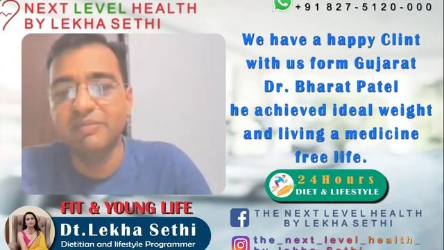 Dr. Bharat Patel reduced 36 kg and achieved ideal weight смотреть онлайн