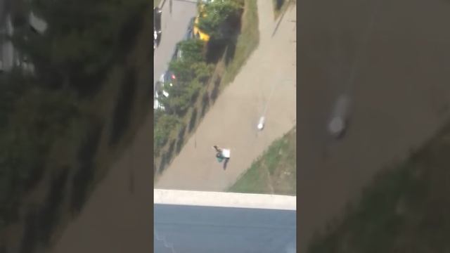 Женщина выгуливает свои стиральную машинку))) смотреть онлайн