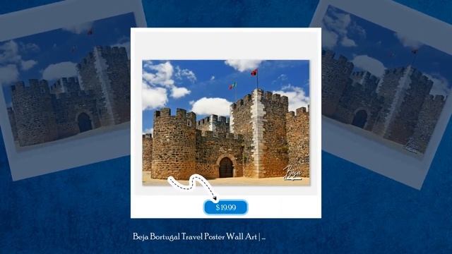 Beja Bortugal Travel Poster Wall Art | Beja Medieval Castle Home Decor | Beja Landscape Digital P.. смотреть онлайн