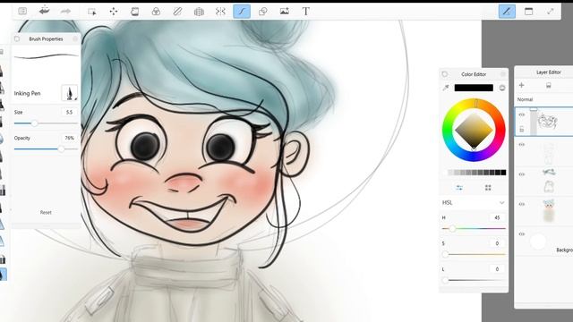 Autodesk Sketchbook Pro Timelapse : Creating Women in space смотреть онлайн