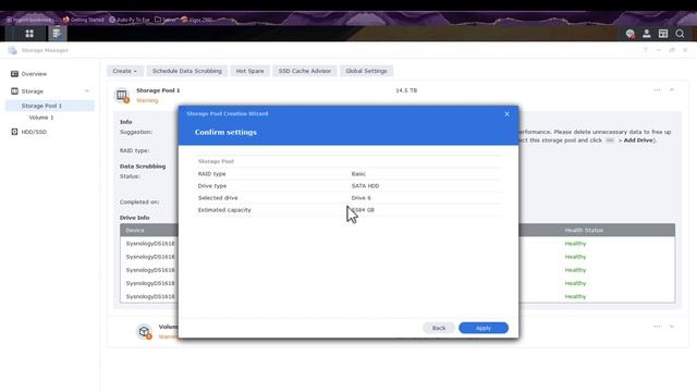 Add Physical Disk to NAS Synology смотреть онлайн