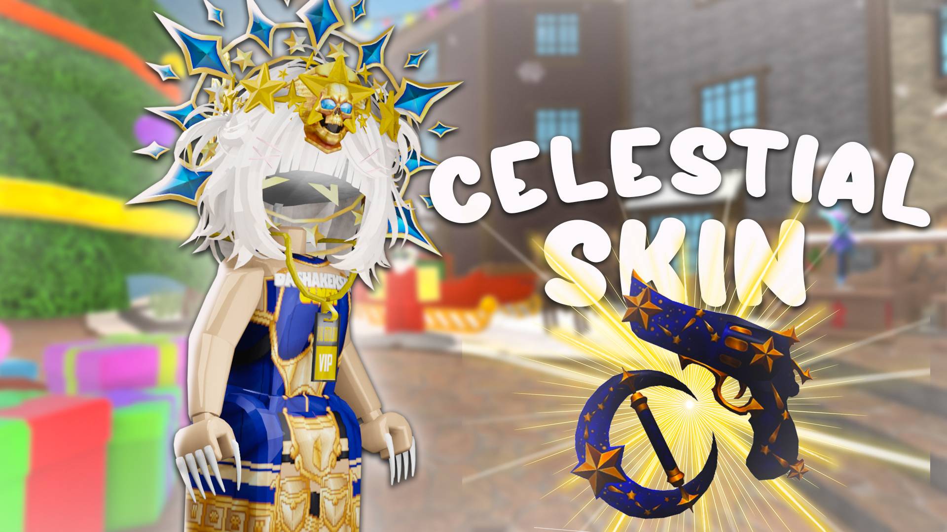 ИГРАЮ MM2 В CELESTIAL SKIN *Keyboard ASMR* смотреть онлайн