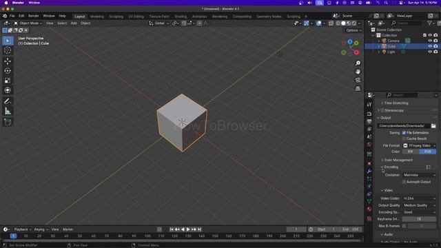 Blender Tutorial How To Export Video As MP4 Video Format смотреть онлайн
