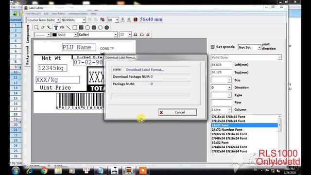 RLS1000 Barcode Label Scale