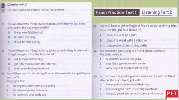 English Listening Test 8 - CEFR B1 - B2 / Intermediate Level