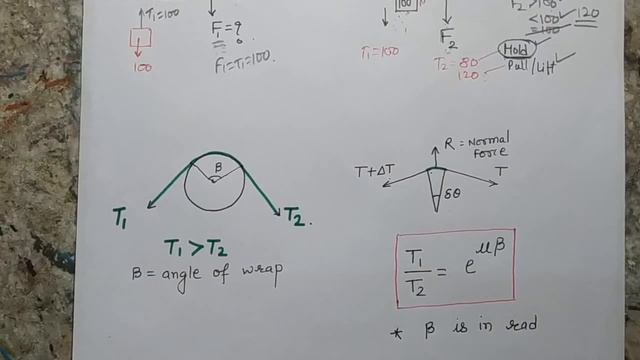L6.5 Friction|| Concept of Belt & Pulley Friction || Engineering Mechanics || BE first year student смотреть онлайн