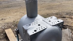 Самодельная печь в палатку из баллона от фреона.