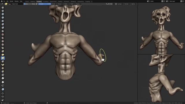 Sculpt January 2020 - Spectral Character | Blender Timelapse | Day 1 (Reupload) смотреть онлайн