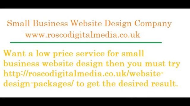 Small Business Website Design Company - www.roscodigitalmedia.co.uk смотреть онлайн