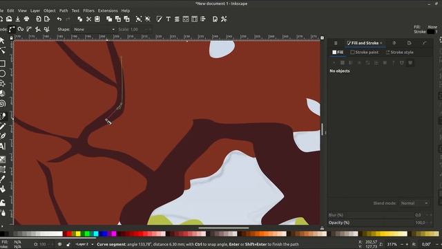 Autumn landscape. Made in Inkscape (Speed Art) смотреть онлайн