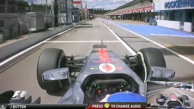 F1 Pit Stop Record 2.31 Sec. - Jenson Button Hockeneim 2012 Onboard