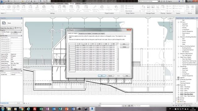 Revit: Adjust Line Weight Step in mm. смотреть онлайн