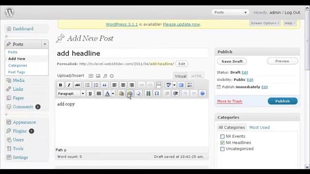 NX add headline or event смотреть онлайн