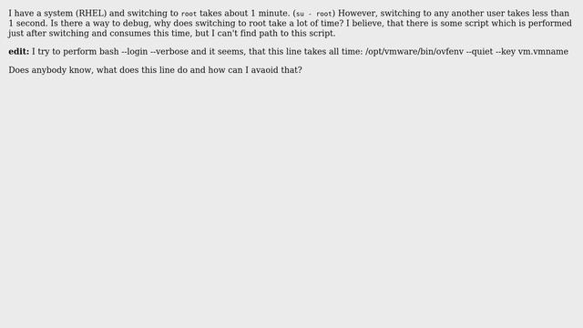 Unix & Linux: switch to root takes long time смотреть онлайн