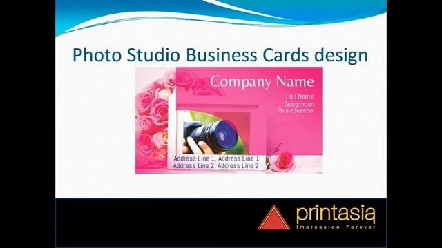 Business Cards Photo Studio Printasia in смотреть онлайн