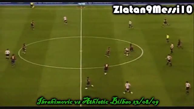 Ibrahimovic vs Athletic Bilbao 23/08/09 смотреть онлайн
