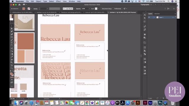 Design with PEI Studios | Process of Logo & business card design for my client смотреть онлайн