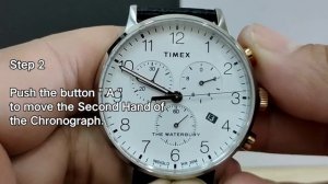 How to set the Timex Chronograph hands?