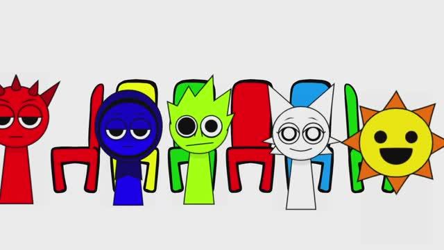 Персонажи Спрунки играют в «Музыкальные стулья» - Incredibox анимация Спрунки смотреть онлайн