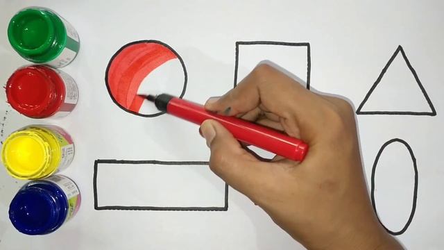 Basic Shapes , triangle, square, Rectangle , circle #kidssong #maths #coloring #drawing #education смотреть онлайн