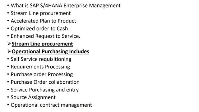SAP S/4HANA Enterprise Mgmt. Streamlined Procure to Pay, Accelerated Plan to Product, Optimized O2C смотреть онлайн