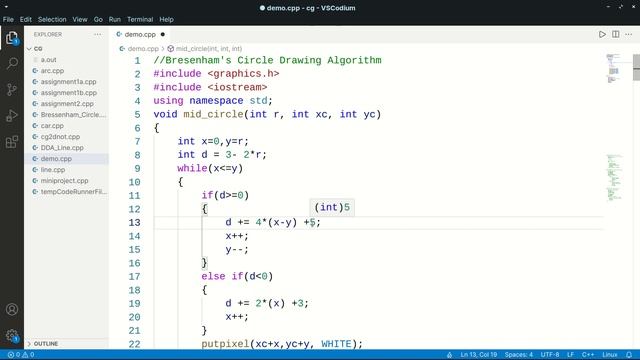 Bresenham's Circle Drawing Algorithm in C++ смотреть онлайн