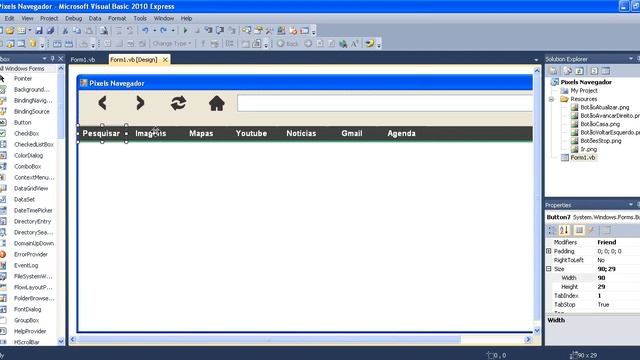 Criando Navegador Avançado no Microsoft Visual Basic 2010 Express 2 de 3 смотреть онлайн