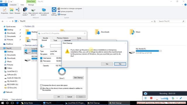 How to delete windows old folder or previous windows file смотреть онлайн