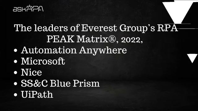Everest Group's RPA Provider PEAK Matrix® Assessment 2022 | UiPath | Automation Anywhere | Bluepris смотреть онлайн
