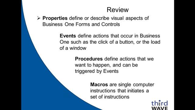 SAP Business One Advanced Productivity Pack Customizer Training Summary Review смотреть онлайн