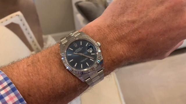 Rolex Datejust 41 Blue Fluted Oyster In 4K