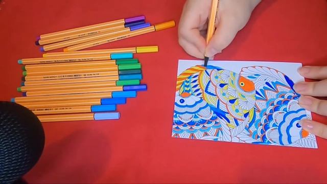 Asmr drawing colourful fish, incredibly soothing and satisfying colouring* scratching* no talking смотреть онлайн