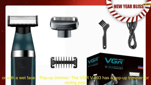1005005677908429 VGR V 393 Foil And Dual Sided Blades Waterproof Shavers Rechargeable B
