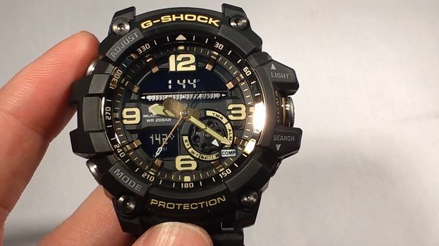 Casio G-Shock GG1000 Mudmaster Hands On Function Demo, Not Unboxing or Review, GG-1000-GB vs GA-100 смотреть онлайн