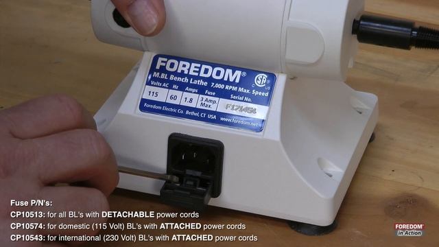 Foredom M.BL Lathe- Changing Fuses