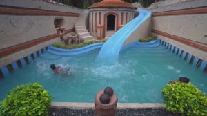 100 дней! Как парни построили подземный дом стоимостью 1 миллион долларов и бассейн с горкой.