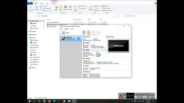 How to install Mikrotik router OS on virtual box & connect winbox using CLI? смотреть онлайн