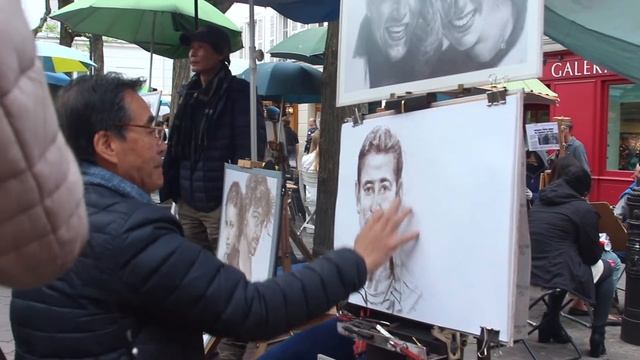 The artists of Place du Tertre, Montmartre, Paris смотреть онлайн