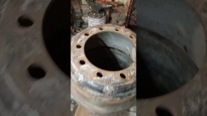 Печь  в баню из камазовских дисков