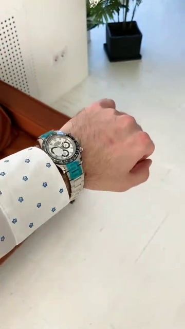 Мужские наручные часы Rolex Daytona Metal Silver-Black-White смотреть онлайн