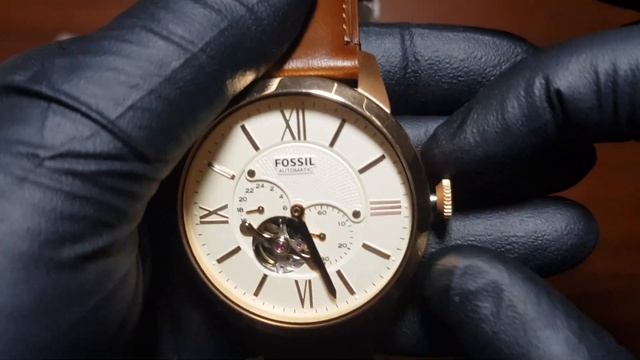 #Fossil ME3105 Men's Townsman #Automatic Dark Brown #Leather #Watch #Unboxing #Review #4k #video