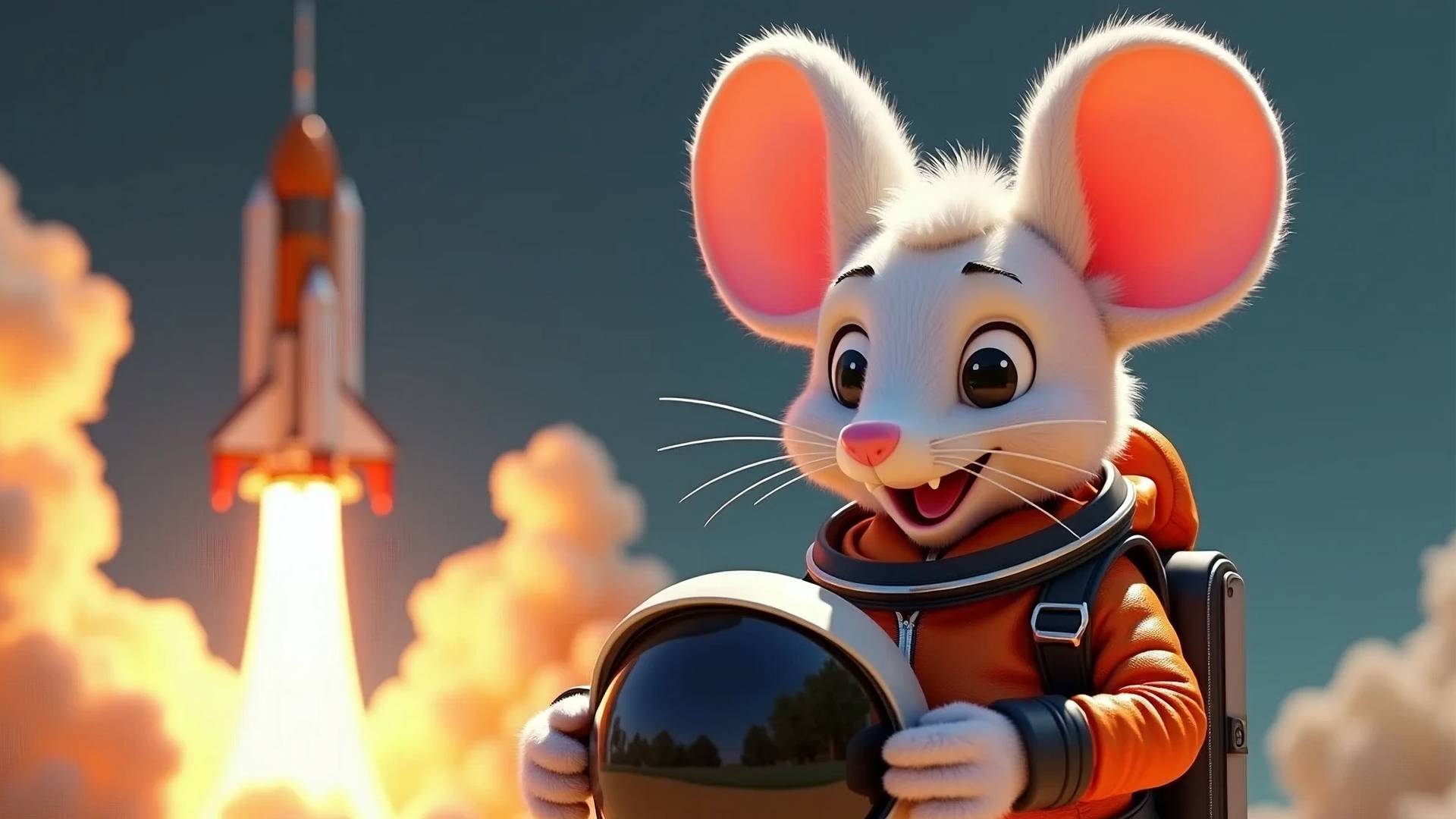 Джазик – Мышонок-Астронавт на Луне | Весёлая Детская Песенка про Космос и Мечты смотреть онлайн