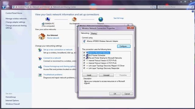 Setting Windows 7 to Share Wireless Connection via Laptop [HD] смотреть онлайн