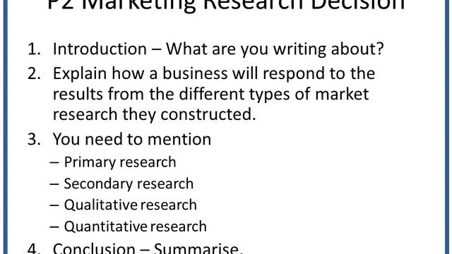 BTEC Business Level 3 Year 1 Unit 10 Market Research in Business P2 смотреть онлайн